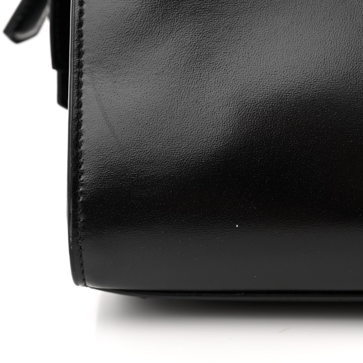 Shiny Calfskin Medium Uptown Tote Black