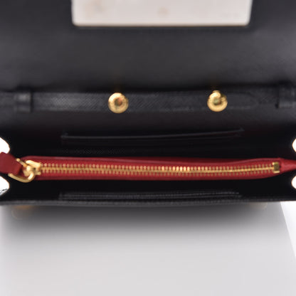 Prada Saffiano Robot Crossbody Wallet Black 7 of 11