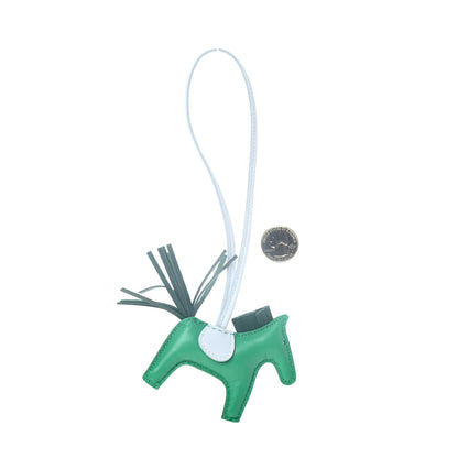 Hermes Milo Lambskin Grigri Rodeo Horse Bag Charm PM Menthe Malachite Brume 2 of 3