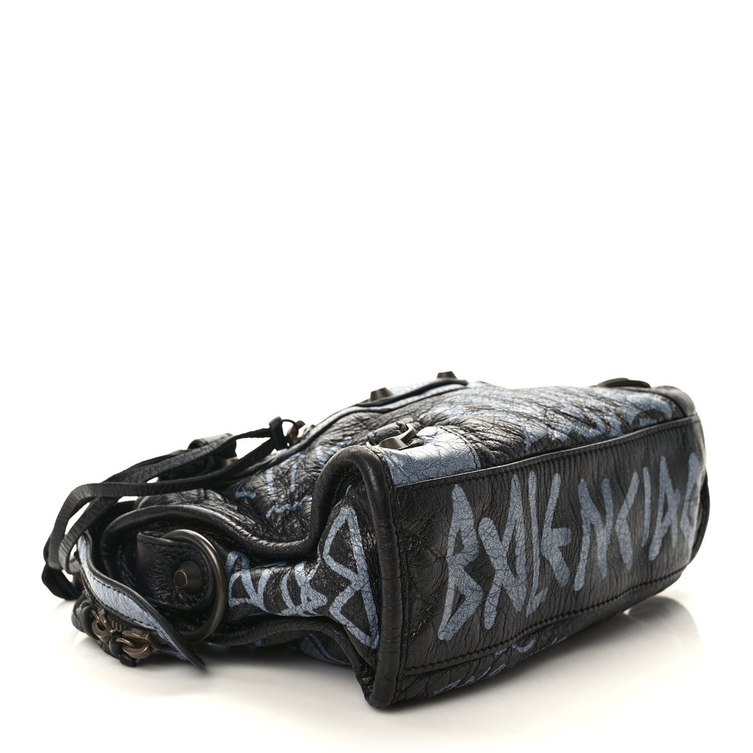 Balenciaga Agneau Arena Graffiti All Over Classic Hardware Mini City Black 4 of 12
