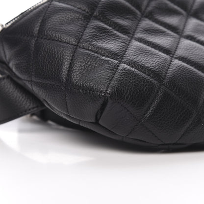 Chanel Grained Calfskin Quilted Waist Belt Bag Black 10 of 13