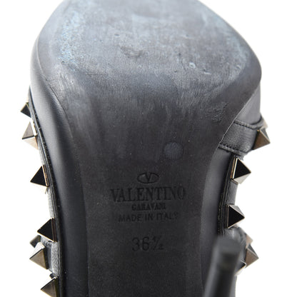 Valentino Garavani Nappa Rockstud Ankle Strap Pumps 36.5 Black 9 of 10