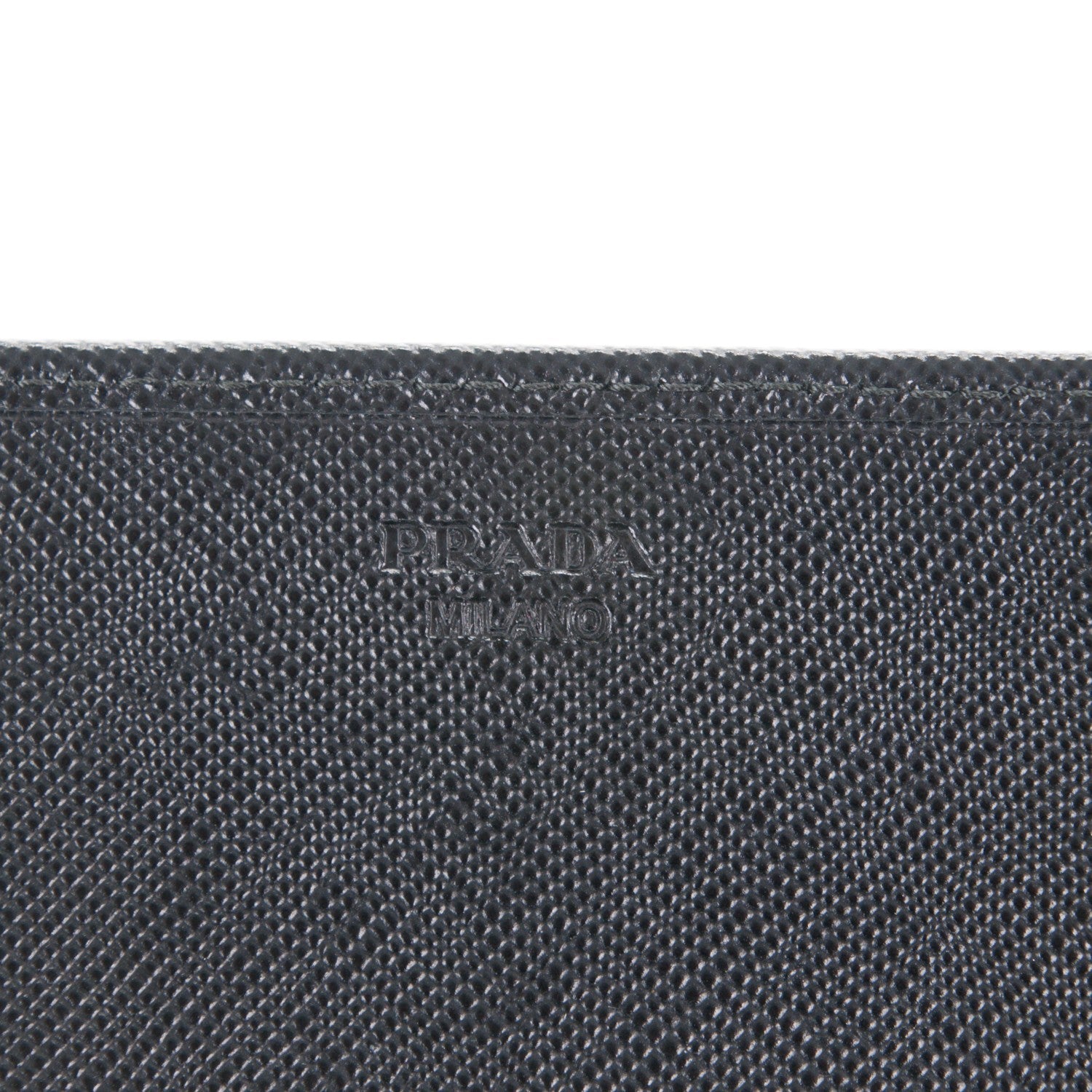 Prada Saffiano Metal Oro Chain Wallet Nero Black 6 of 7