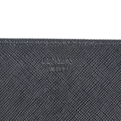Prada Saffiano Metal Oro Chain Wallet Nero Black 6 of 7