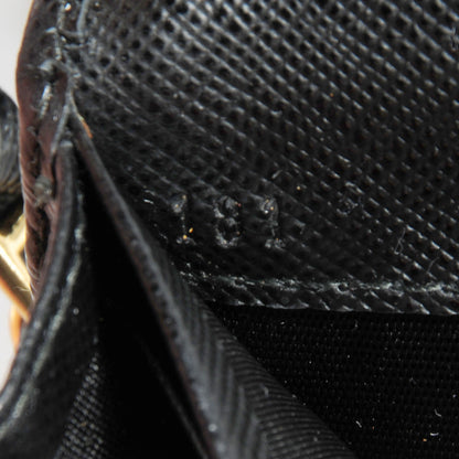 Prada Saffiano Metal Oro Chain Wallet Nero Black 9 of 10