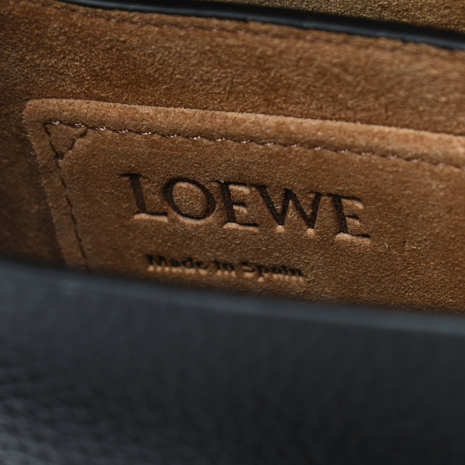 Loewe Grained Calfskin Small Gate Crossbody Bag Pecan Black 6 of 8