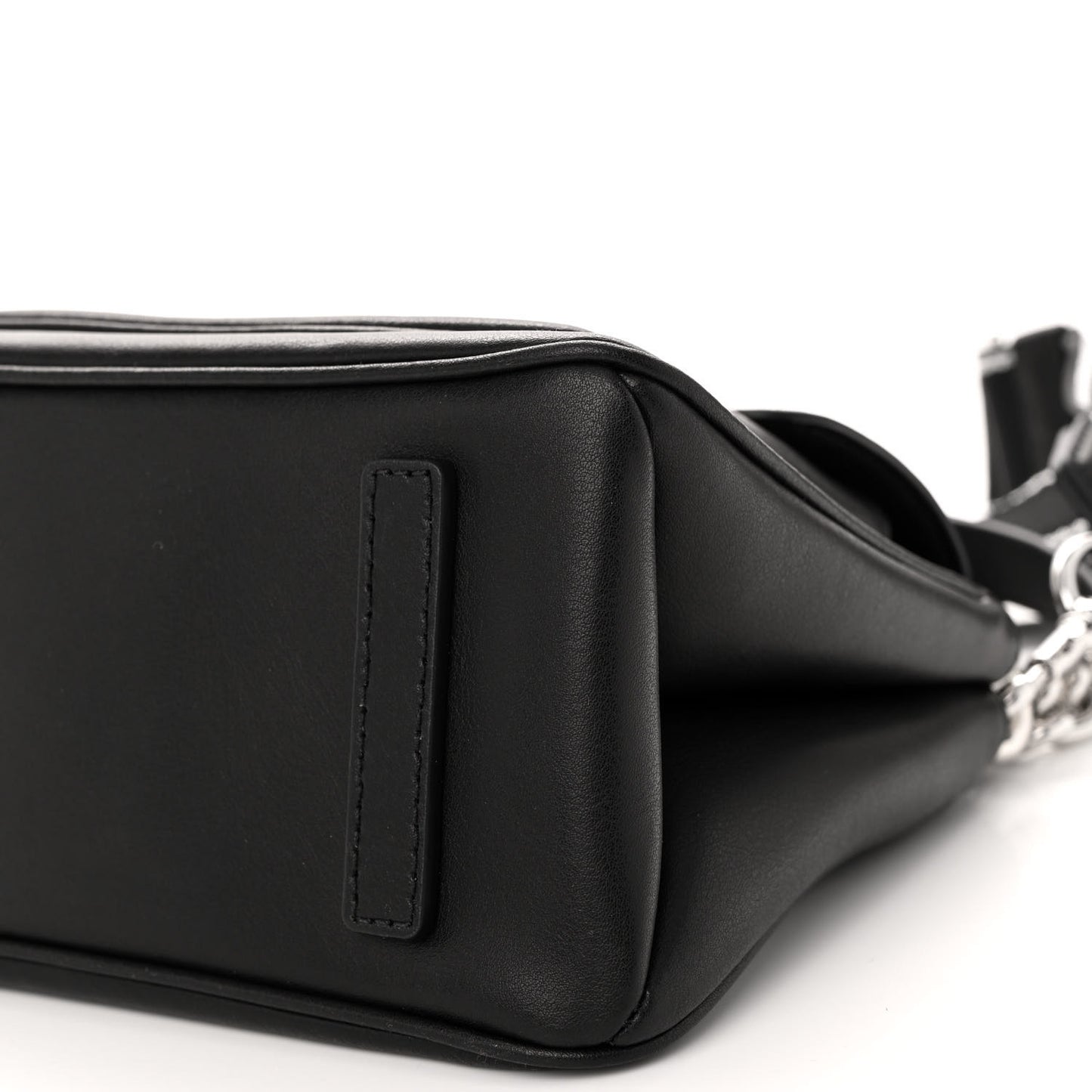 Calfskin J Marc Chain Mini Satchel Black Silver