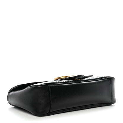 Gucci Calfskin Matelasse Small GG Marmont Shoulder Bag Black 4 of 13