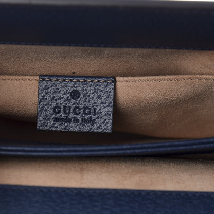 Gucci Textured Calfskin Web Small Ophidia Chain Shoulder Bag Blue Agata 6 of 9