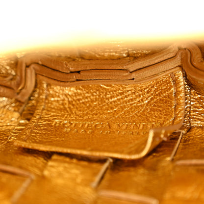 Bottega Veneta Mirror Laminated Nappa Intrecciato Mini Sardine Bag Gold 6 of 10