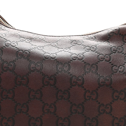 Gucci Guccissima Medium Horsebit Chain Hobo Dark Brown 8 of 12