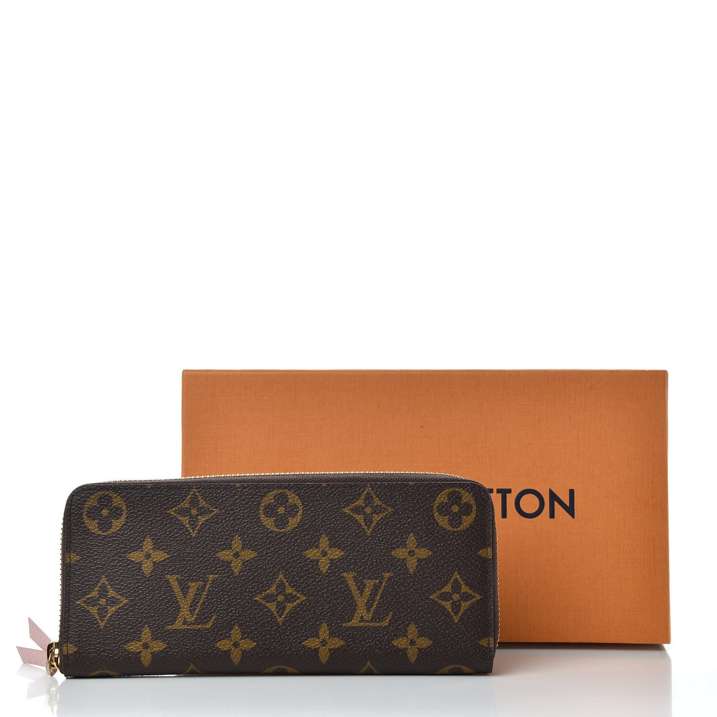 Monogram Clemence Wallet Rose Ballerine
