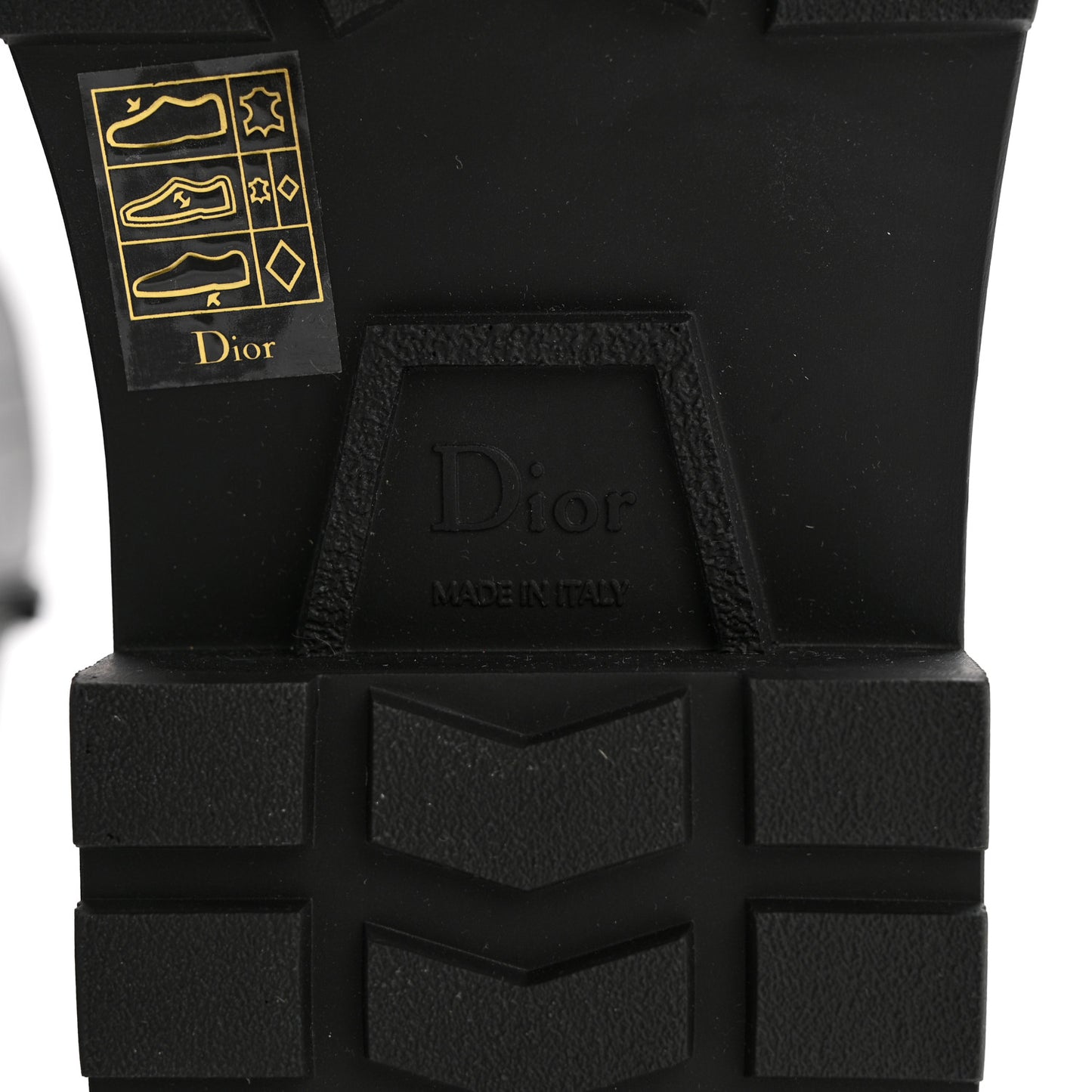 Calfskin Diorquake 25mm Combat Boots 38 Black