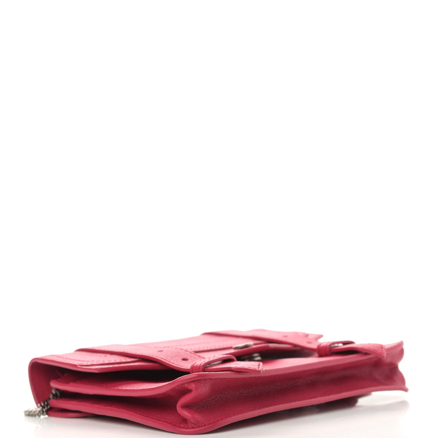Proenza Schouler Lambskin PS1 Large Chain Wallet Raspberry 4 of 9