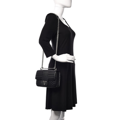 Prada Soft Calfskin Impunture Diagramme Medium Chain Flap Shoulder Bag Black 2 of 10