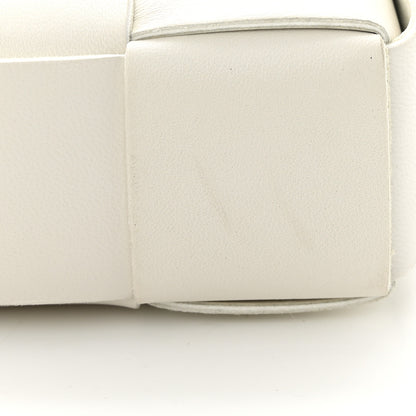 Bottega Veneta Calfskin Maxi Intrecciato Cassette Pouch On Strap Chalk 14 of 15