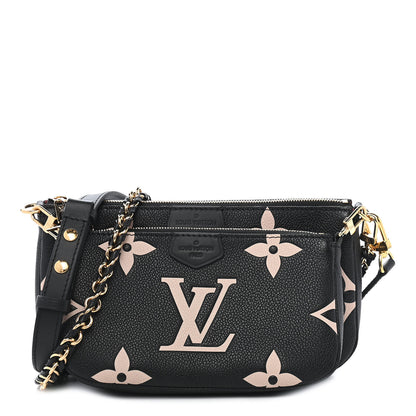 Louis Vuitton Empreinte Monogram Giant Multi Pochette Accessories Black Beige 1 of 9