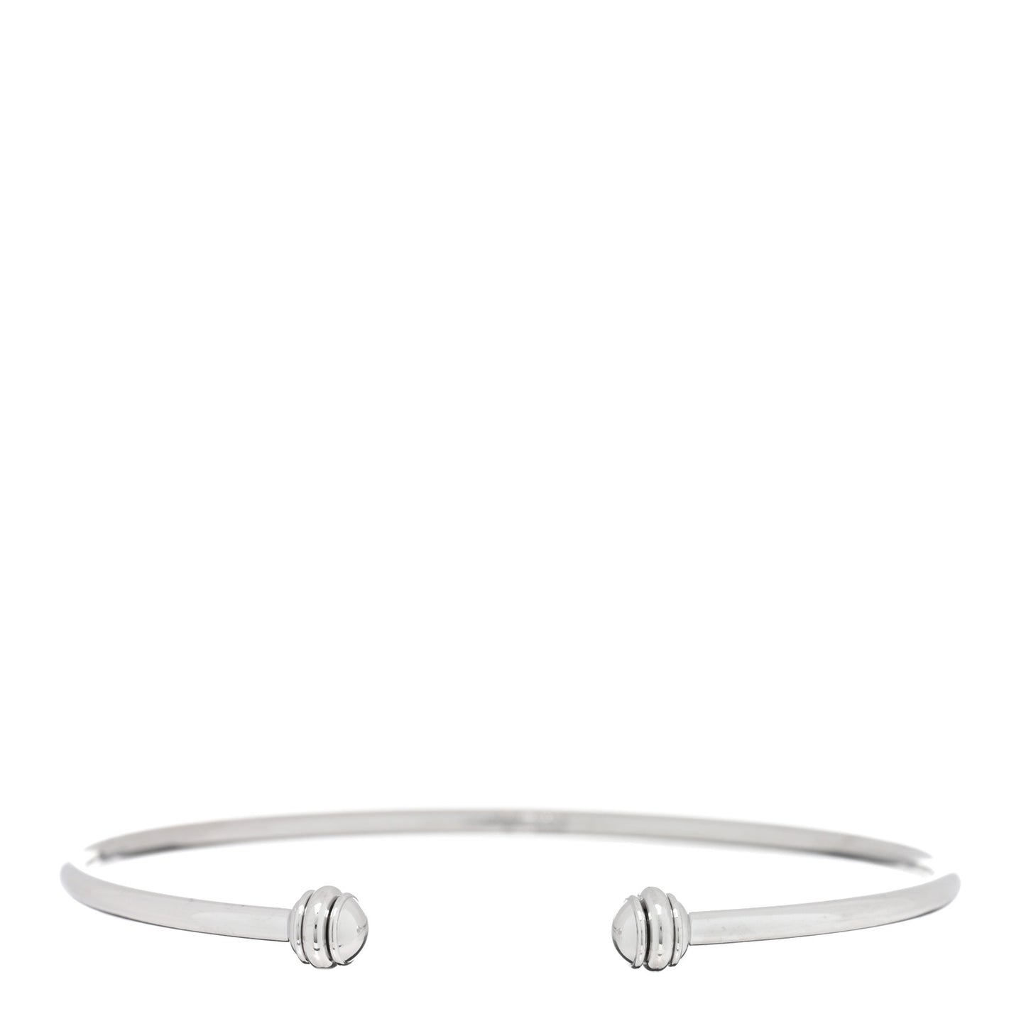 18K White Gold Possession Open Bangle Bracelet