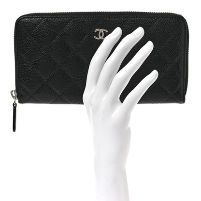 Chanel Caviar Quilted Large Gusset Zip Around Wallet Black 2 of 11