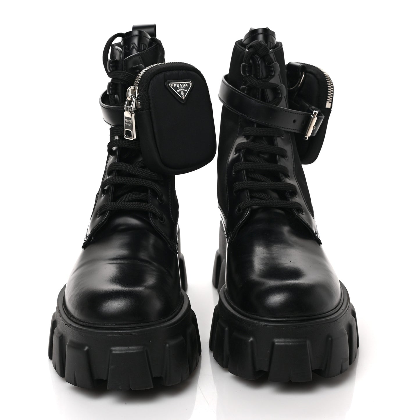 Spazzolato Rois Nylon Metal Triangle Logo Monolith Pouch Pocket 55mm Boots 39 Black