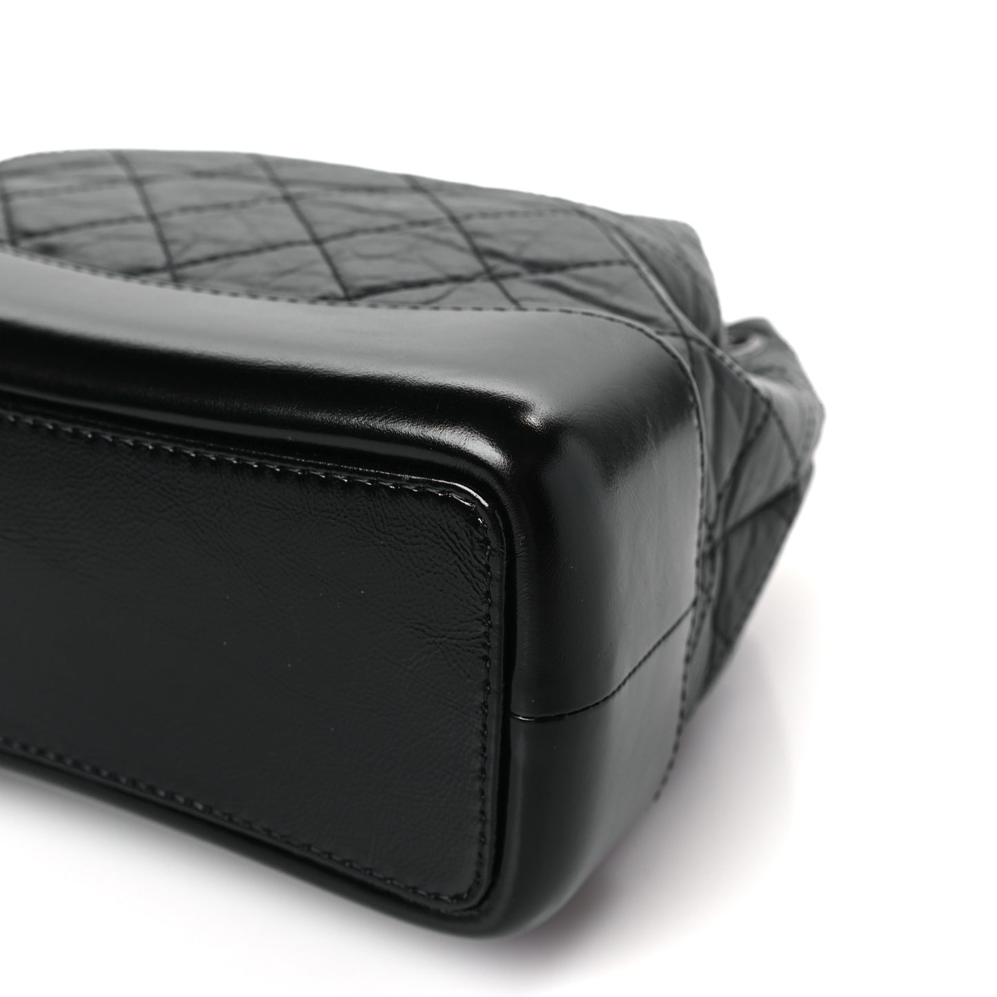Aged Calfskin Quilted Small Gabrielle Backpack Black