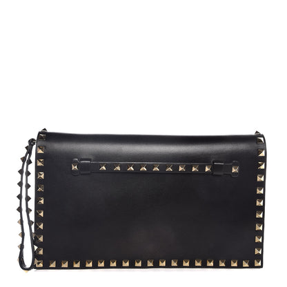 Valentino Garavani Nappa Rockstud Wristlet Clutch Black 1 of 7