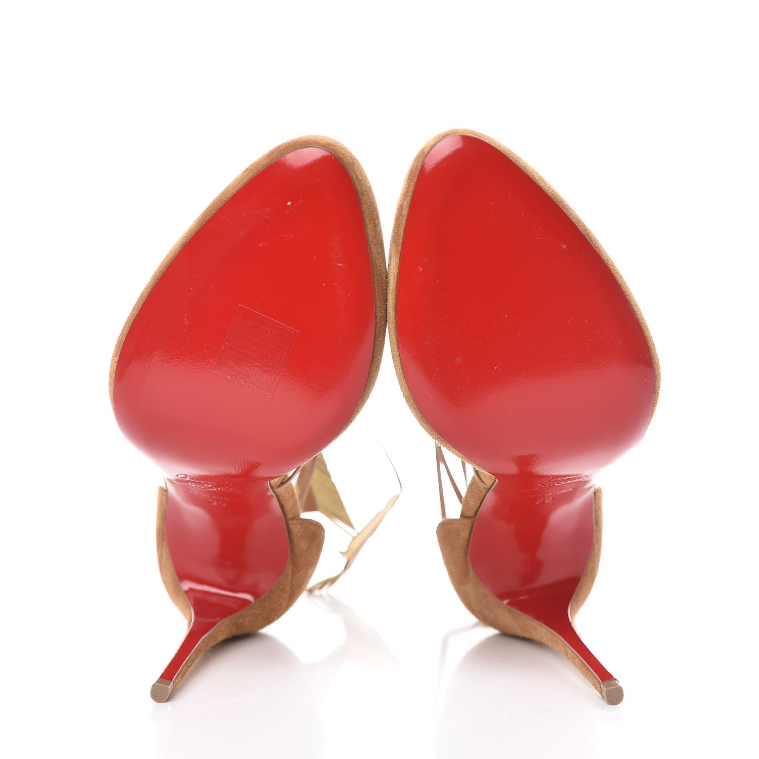 Christian Louboutin Veau Velours Janidi 100 Pumps 38 Safari 5 of 11