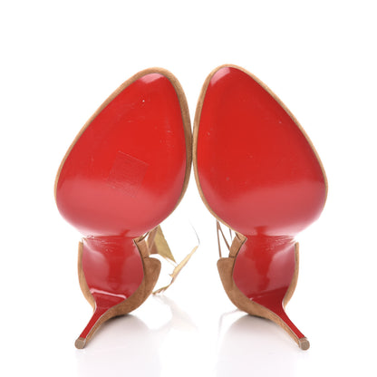 Christian Louboutin Veau Velours Janidi 100 Pumps 38 Safari 5 of 11