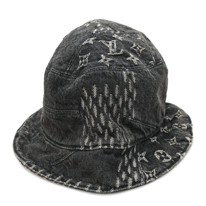 Louis Vuitton x NIGO Monogram Giant Denim Giant Damier Wave Sun Hat 60 Gray 5 of 8