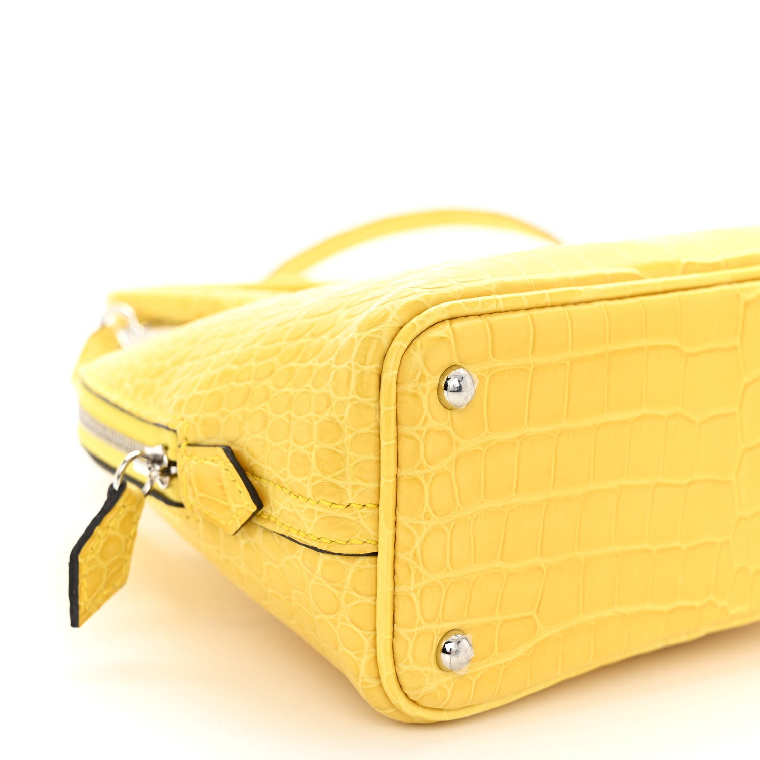 Hermes Matte Porosus Crocodile Mini 1923 Bolide Mimosa 1473524