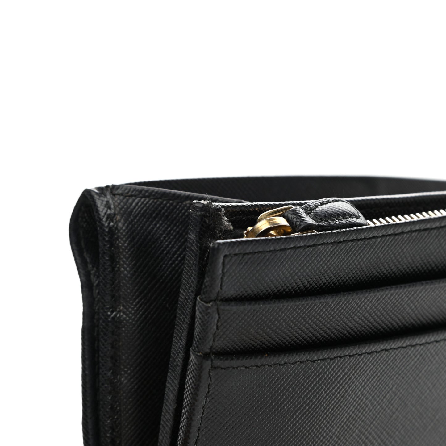 Saffiano Metal Continental Flap Wallet Black