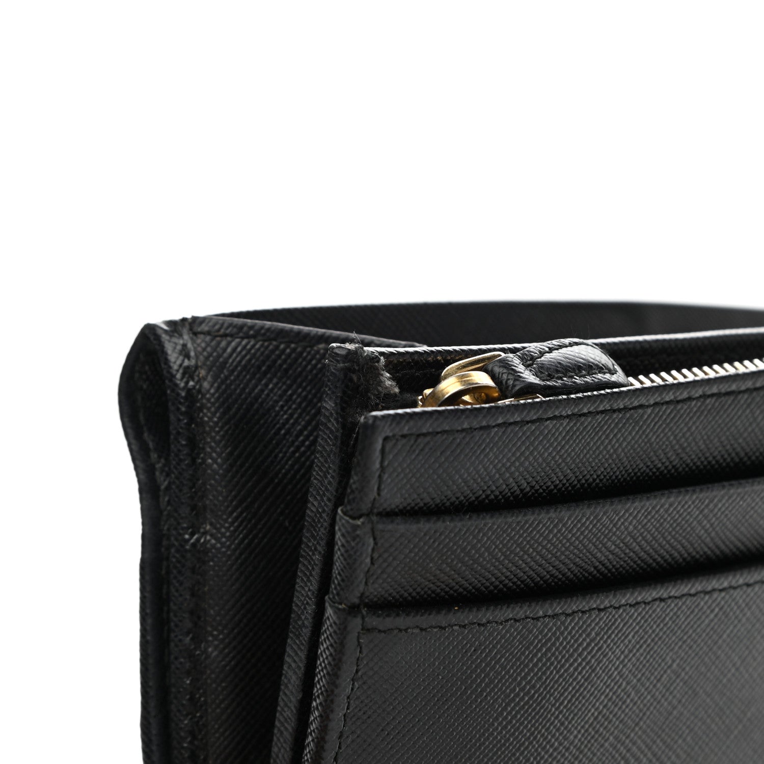 Prada Saffiano Metal Continental Flap Wallet Black 13 of 13