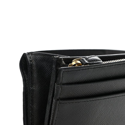Prada Saffiano Metal Continental Flap Wallet Black 13 of 13