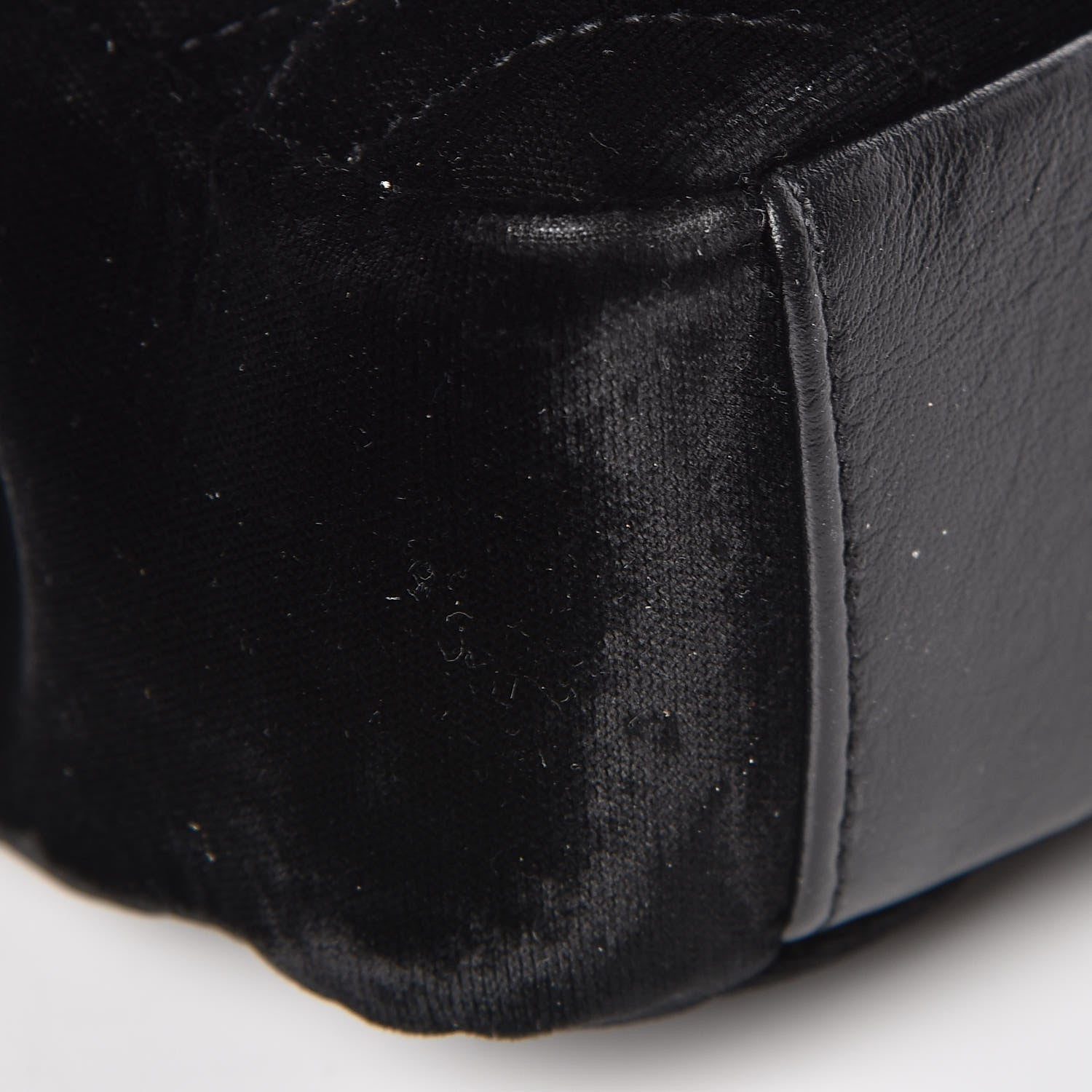 Saint Laurent Velvet Matelasse Chevron Medium College Monogram Bag Black 8 of 16