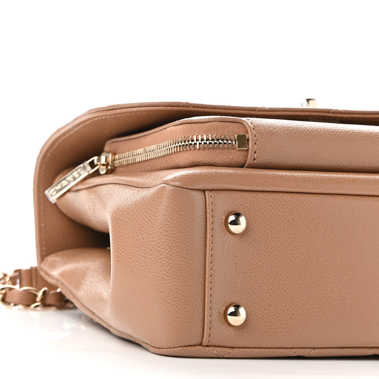 Chanel Caviar Quilted Medium Business Affinity Flap Beige 9 of 10