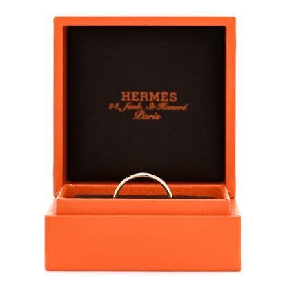 Hermes 18K Rose Gold Ariane Wedding Band Ring 57 8 5 of 5