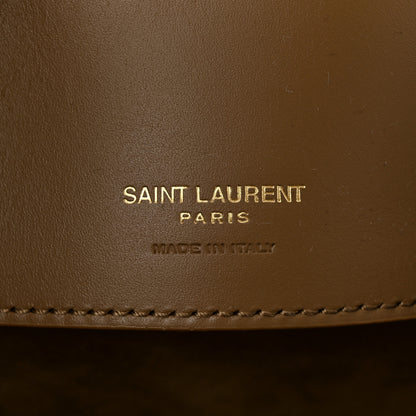 Saint Laurent Shiny Calfskin Le 37 Bucket Bag Dark Cork 7 of 12