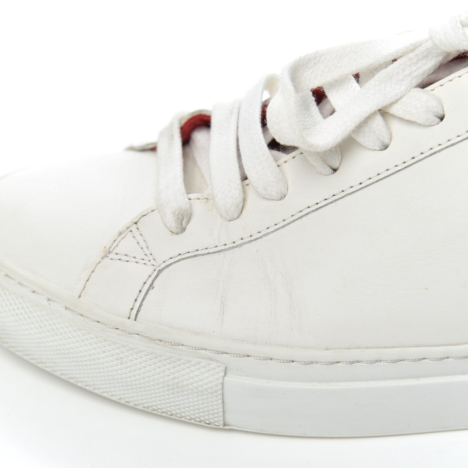 Givenchy Calfskin Womens Urban Street Sneakers 38 White Red 10 of 19