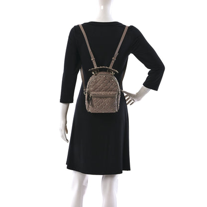 Valentino Garavani Nappa Quilted Mini Rockstud Spike Backpack Poudre 3 of 8