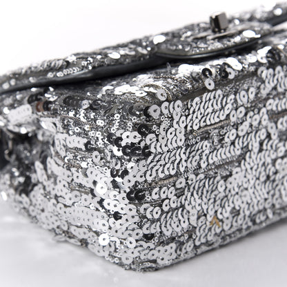 Chanel Sequin Mini Square Flap Silver 6 of 10