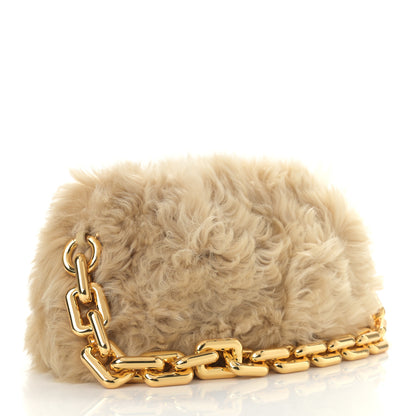 Bottega Veneta Shearling Lambskin The Pouch Chain Porridge 3 of 10