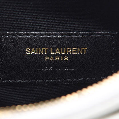 Saint Laurent Grain De Poudre Chevron Monogram Bill Pouch Crema Soft 6 of 7