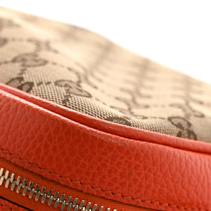 Gucci Monogram Dollar Calfskin Mini Bree Messenger Bag Beige Ebony Sun Orange 13 of 13