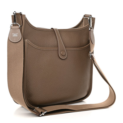 Hermes Taurillon Clemence Evelyne III PM Etoupe 2 of 8