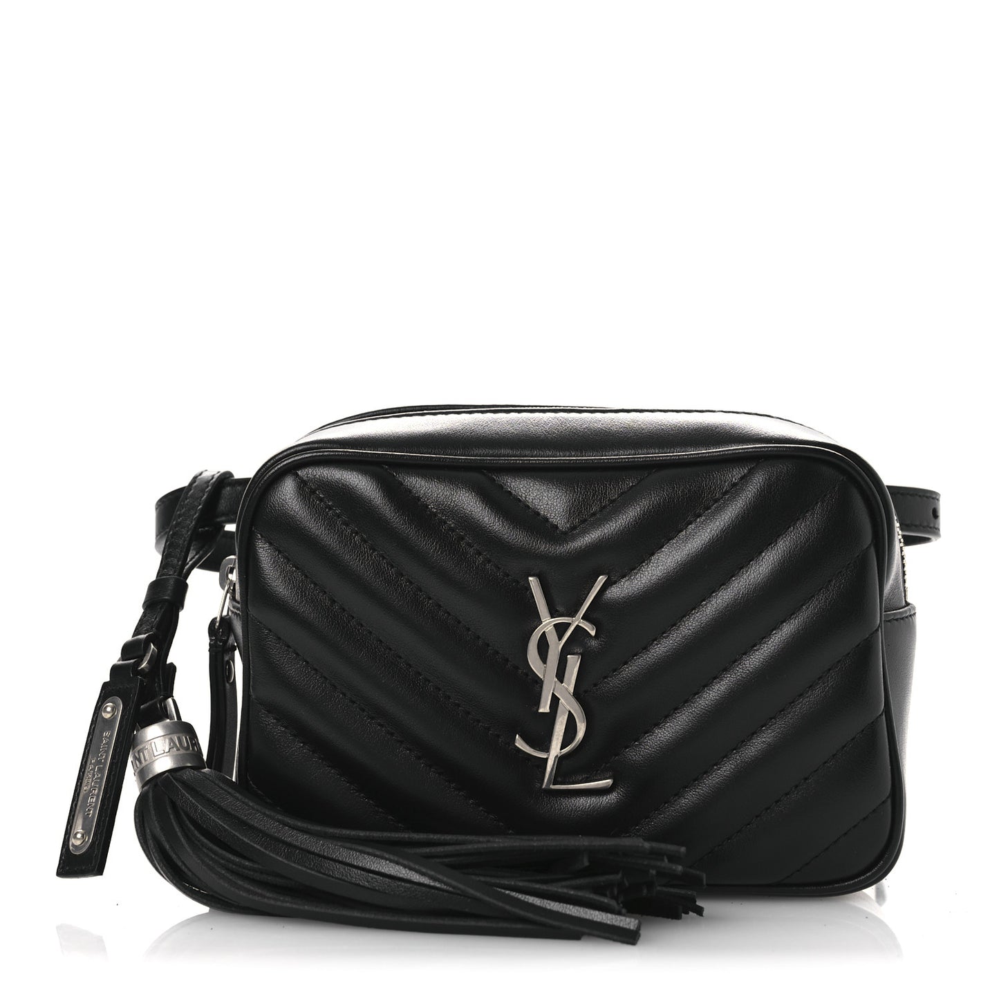Calfskin Matelasse Monogram Lou Belt Bag Black