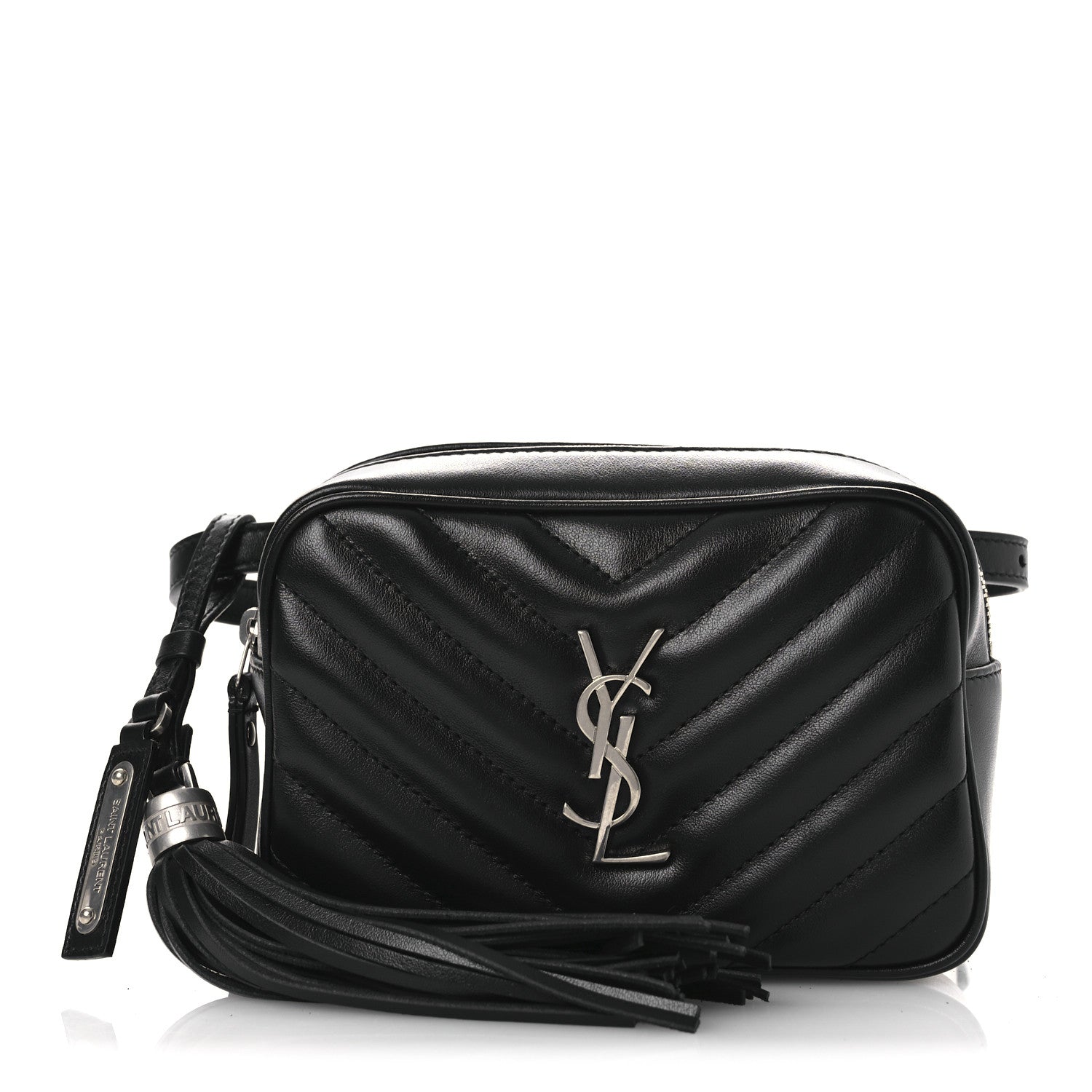 Saint Laurent Calfskin Matelasse Monogram Lou Belt Bag Black 1 of 11