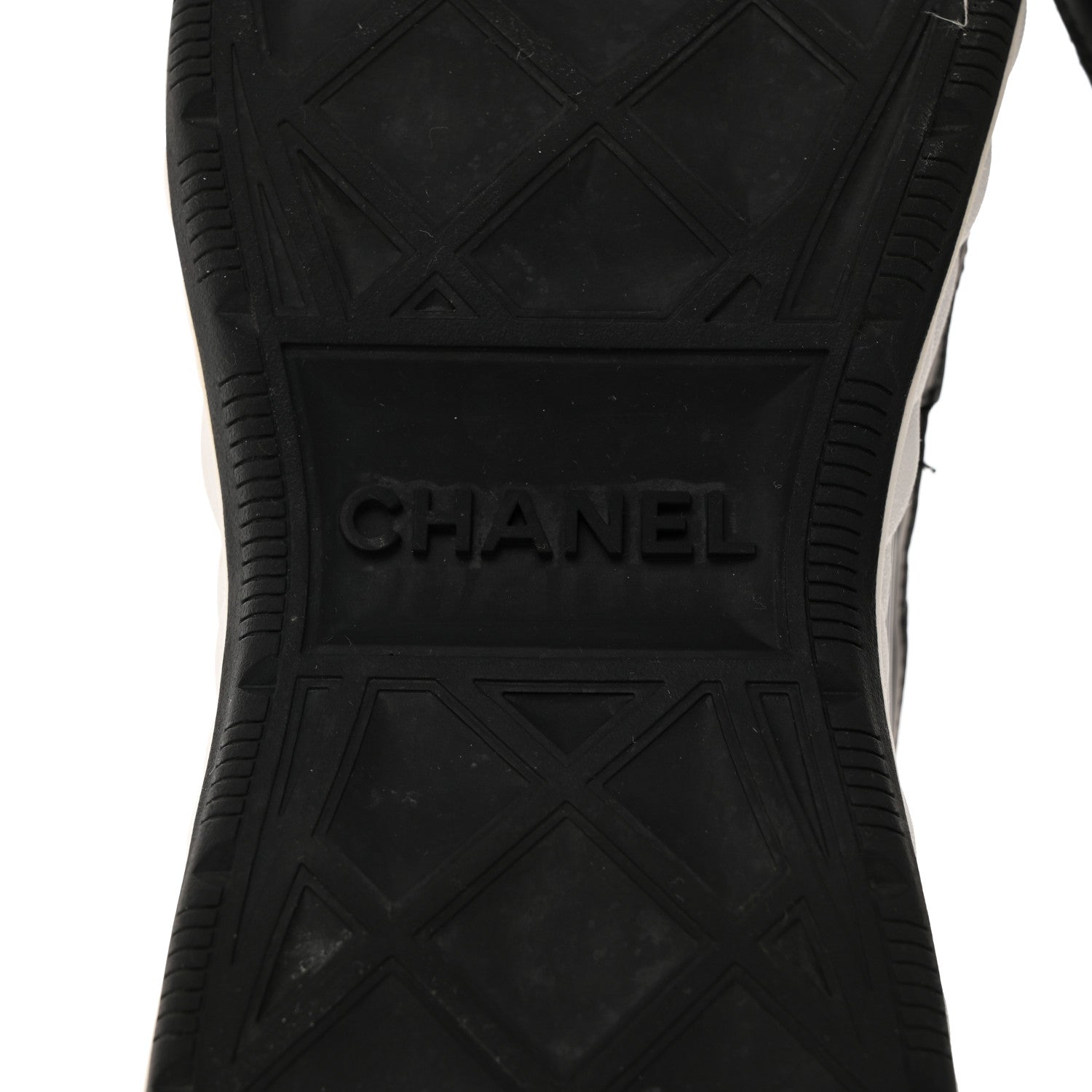Chanel Velvet Calfskin Mixed Fibers CC Sneakers 37.5 Black 8 of 8