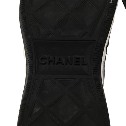 Chanel Velvet Calfskin Mixed Fibers CC Sneakers 37.5 Black 8 of 8