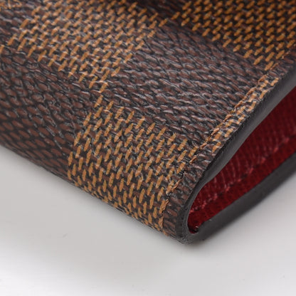 Louis Vuitton Damier Ebene Emilie Wallet Red 6 of 10