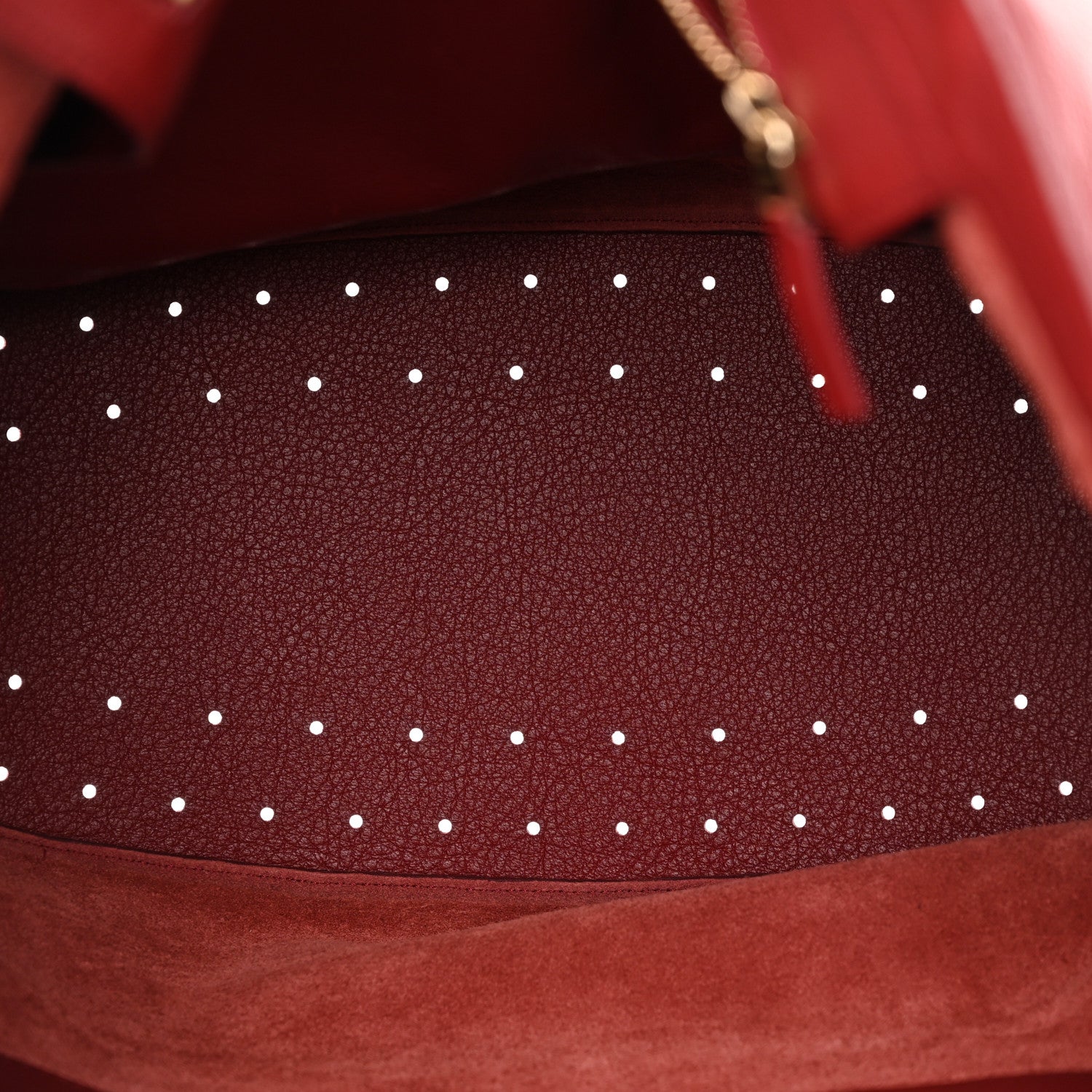Delvaux Grained Calfskin Le Pin Tote Red 5 of 16